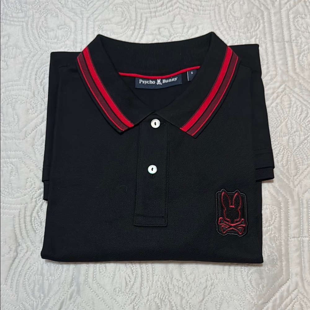 Psycho Bunny Polo black n red